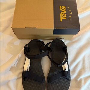 Teva Black and White Strappy Sandals